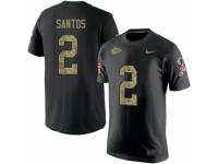 NFL Men Nike Kansas City Chiefs #2 Cairo Santos Black Camo Salute to Service T-Shirt