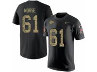 NFL Men Nike Kansas City Chiefs #61 Mitch Morse Black Camo Salute to Service T-Shirt