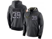 NFL Men's Nike Baltimore Ravens #39 Danny Woodhead Stitched Black Anthracite Salute to Service Player Performance Hoodie