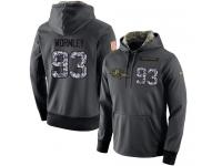 NFL Men's Nike Baltimore Ravens #93 Chris Wormley Stitched Black Anthracite Salute to Service Player Performance Hoodie
