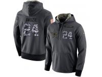 NFL Men's Nike Dallas Cowboys #24 Chidobe Awuzie Stitched Black Anthracite Salute to Service Player Performance Hoodie