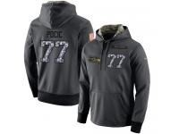 NFL Men's Nike Seattle Seahawks #77 Ethan Pocic Stitched Black Anthracite Salute to Service Player Performance Hoodie