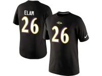 NFL Nike Baltimore Ravens #26 Matt Elam Pride Name & Number Men T-Shirt Black
