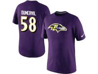 NFL Nike Baltimore Ravens #58 Elvis Dumervil Men T-Shirt- Purple