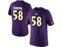 NFL Nike Baltimore Ravens #58 Elvis Dumervil Pride Name & Number Men T-Shirt- Purple