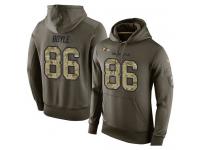 NFL Nike Baltimore Ravens #86 Nick Boyle Green Salute To Service Men's Pullover Hoodie
