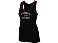 NFL Nike Baltimore Ravens Heart & Soul Tri-Blend Racerback Stretch Women Tank Top Black