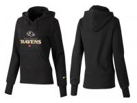 NFL Nike Baltimore Ravens Women Team Logo & AFC Black Pullover Hoodie
