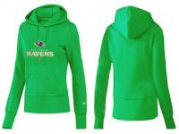 NFL Nike Baltimore Ravens Women Team Logo & AFC Green Pullover Hoodie