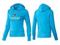 NFL Nike Baltimore Ravens Women Team Logo Skyblue Pullover Hoodie
