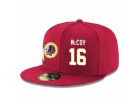 NFL Washington Redskins #16 Colt McCoy Snapback Adjustable Player Hat - Red White