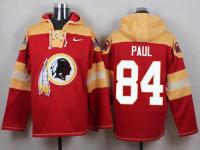 NFL Washington Redskins (TE) #84 Niles Paul Men Burgundy Pullover Hoodie