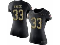 NFL Women Nike Dallas Cowboys #33 Chidobe Awuzie Black Camo Salute to Service T-Shirt