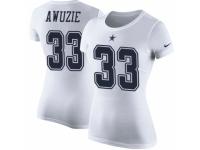 NFL Women Nike Dallas Cowboys #33 Chidobe Awuzie White Rush Pride Name & Number T-Shirt