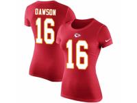 NFL Women Nike Kansas City Chiefs #16 Len Dawson Red Rush Pride Name & Number T-Shirt