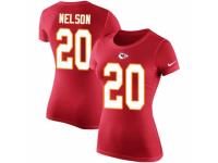 NFL Women Nike Kansas City Chiefs #20 Steven Nelson Red Rush Pride Name & Number T-Shirt