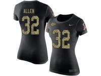 NFL Women Nike Kansas City Chiefs #32 Marcus Allen Black Camo Salute to Service T-Shirt