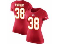 NFL Women Nike Kansas City Chiefs #38 Ron Parker Red Rush Pride Name & Number T-Shirt