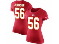NFL Women Nike Kansas City Chiefs #56 Derrick Johnson Red Rush Pride Name & Number T-Shirt