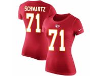 NFL Women Nike Kansas City Chiefs #71 Mitchell Schwartz Red Rush Pride Name & Number T-Shirt