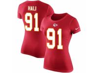 NFL Women Nike Kansas City Chiefs #91 Tamba Hali Red Rush Pride Name & Number T-Shirt