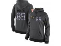 NFL Women's Nike Baltimore Ravens #89 Mark Andrews Stitched Black Anthracite Salute to Service Player Performance Hoodie