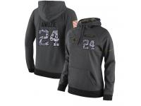 NFL Women's Nike Dallas Cowboys #24 Chidobe Awuzie Stitched Black Anthracite Salute to Service Player Performance Hoodie