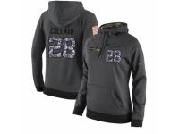 NFL Women's Nike Seattle Seahawks #28 Justin Coleman Stitched Black Anthracite Salute to Service Player Performance Hoodie