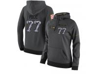 NFL Women's Nike Seattle Seahawks #77 Ethan Pocic Stitched Black Anthracite Salute to Service Player Performance Hoodie