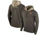NFL Youth Chicago Bears Nike Olive Salute to Service Sideline Therma Pullover Hoodie