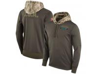 NFL Youth Jacksonville Jaguars Nike Olive Salute to Service Sideline Therma Pullover Hoodie