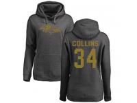 Nike Alex Collins Ash One Color Women's - NFL Baltimore Ravens #34 Pullover Hoodie