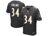 Nike Alex Collins Elite Black Alternate Men's Jersey - NFL Baltimore Ravens #34
