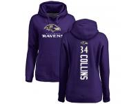 Nike Alex Collins Purple Backer Women's - NFL Baltimore Ravens #34 Pullover Hoodie