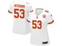 Nike Anthony Hitchens Game White Road Women's Jersey - NFL Kansas City Chiefs #53