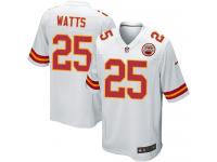 Nike Armani Watts Game White Road Youth Jersey - NFL Kansas City Chiefs #25