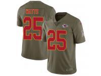 Nike Armani Watts Limited Olive Men's Jersey - NFL Kansas City Chiefs #25 2017 Salute to Service