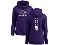 Nike Brandon Carr Purple Backer Women's - NFL Baltimore Ravens #24 Pullover Hoodie