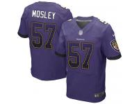 Nike C.J. Mosley Elite Purple Home Men's Jersey - NFL Baltimore Ravens #57 Drift Fashion