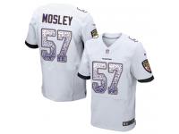 Nike C.J. Mosley Elite White Road Men's Jersey - NFL Baltimore Ravens #57 Drift Fashion