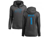 Nike Cam Newton Ash One Color Women's - NFL Carolina Panthers #1 Pullover Hoodie