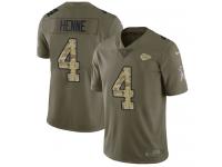 Nike Chad Henne Limited Olive Camo Men's Jersey - NFL Kansas City Chiefs #4 2017 Salute to Service