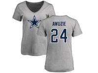 Nike Chidobe Awuzie Ash Name & Number Logo Slim Fit Women's - NFL Dallas Cowboys #24 T-Shirt