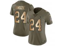 Nike Chidobe Awuzie Limited Olive Gold Women's Jersey - NFL Dallas Cowboys #24 2017 Salute to Service