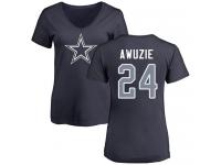 Nike Chidobe Awuzie Navy Blue Name & Number Logo Slim Fit Women's - NFL Dallas Cowboys #24 T-Shirt