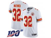 Nike Chiefs #32 Tyrann Mathieu White Men's Stitched NFL 100th Season Vapor Limited Jersey
