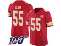 Nike Chiefs #55 Frank Clark Red Team Color Men's Stitched NFL 100th Season Vapor Limited Jersey