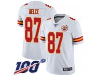 Nike Chiefs #87 Travis Kelce White Men's Stitched NFL 100th Season Vapor Limited Jersey