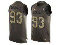 Nike Chris Wormley Green Men's Jersey - NFL Baltimore Ravens #93 Salute to Service Tank Top
