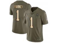 Nike Cody Parkey Limited Olive Gold Men's Jersey - NFL Chicago Bears #1 2017 Salute to Service